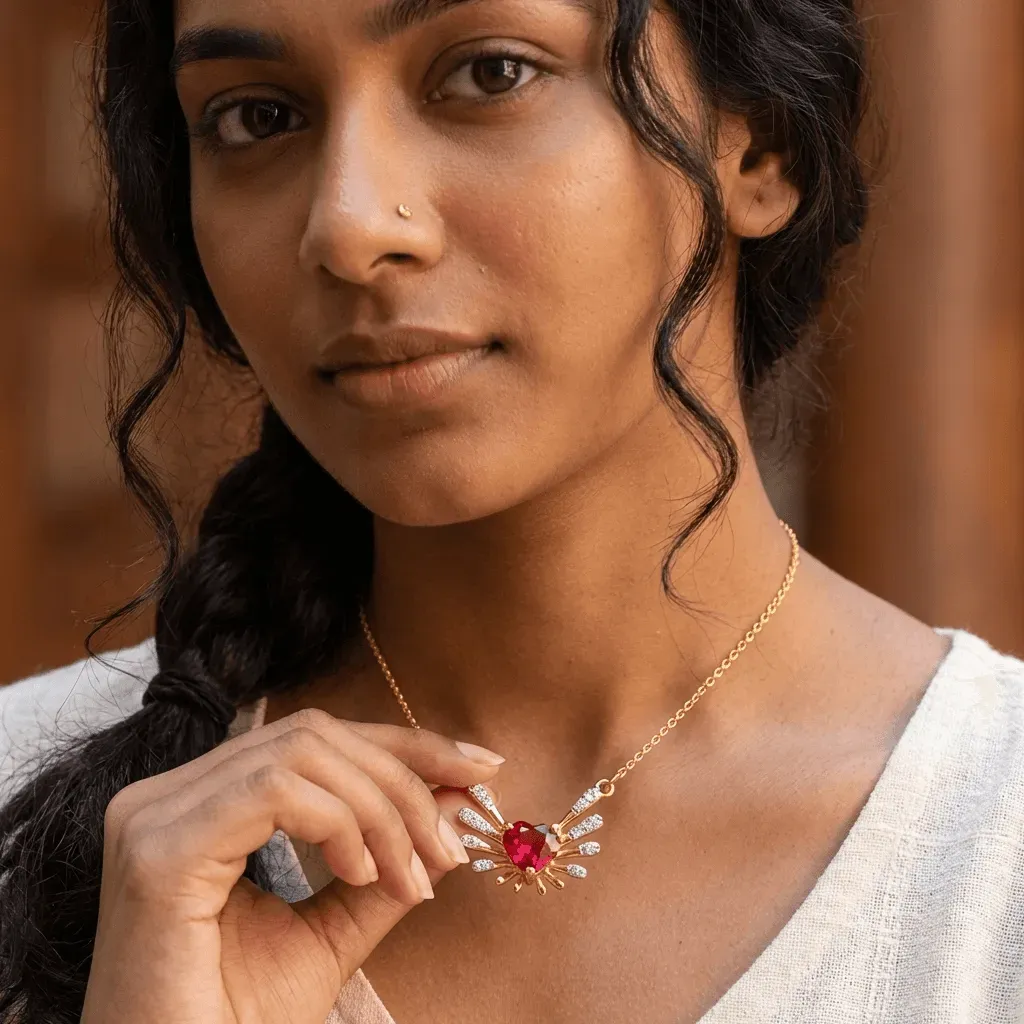 AI-generated necklace jewellery catalog image — style 5