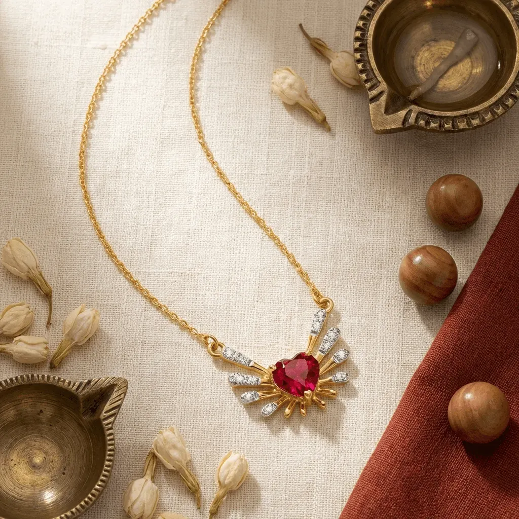 AI-generated necklace jewellery catalog image — style 4