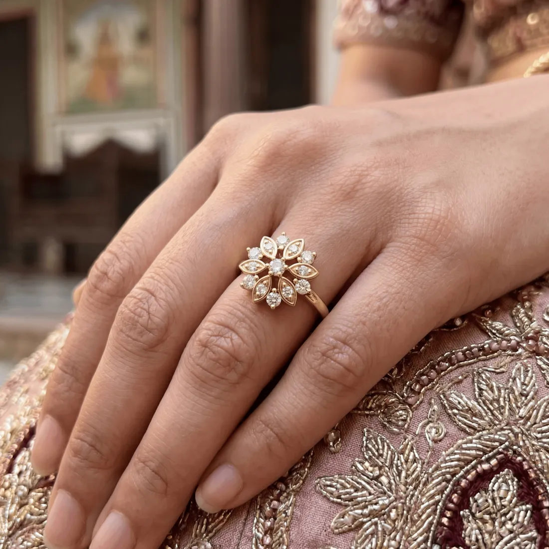 AI-generated ring jewellery catalog image — style 6