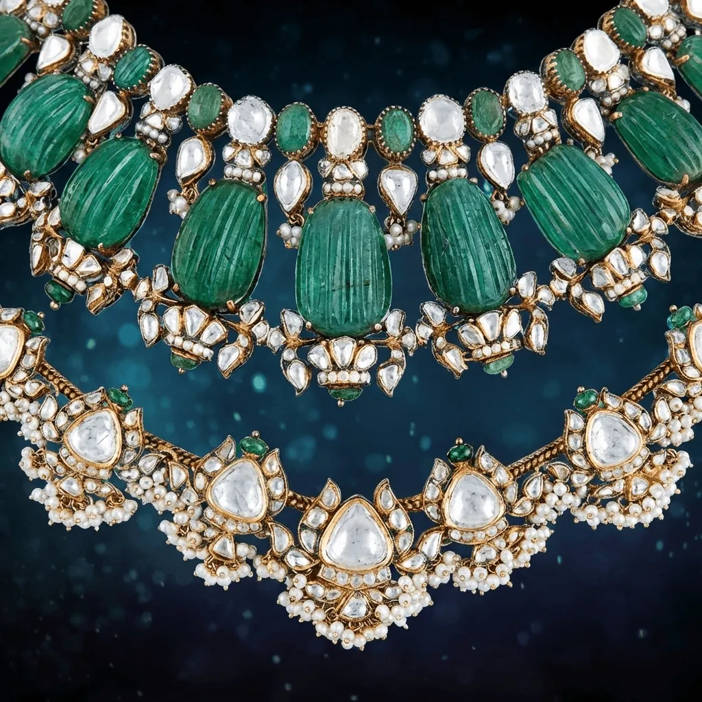 AI-generated necklace jewellery catalog image — style 2