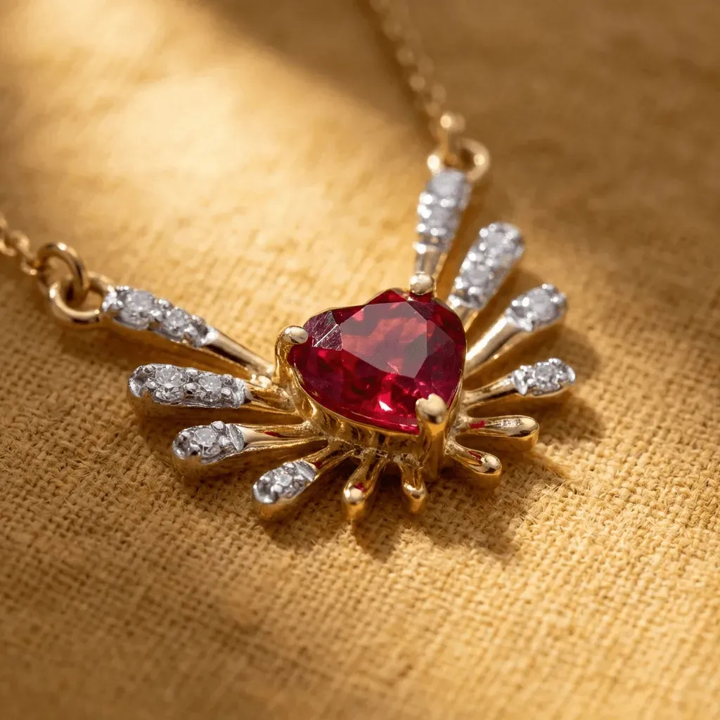 AI-generated necklace jewellery catalog image — style 2