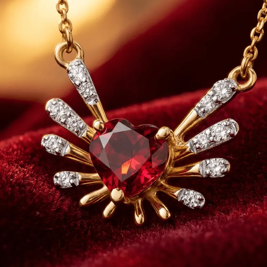 AI-generated necklace jewellery catalog image — style 6