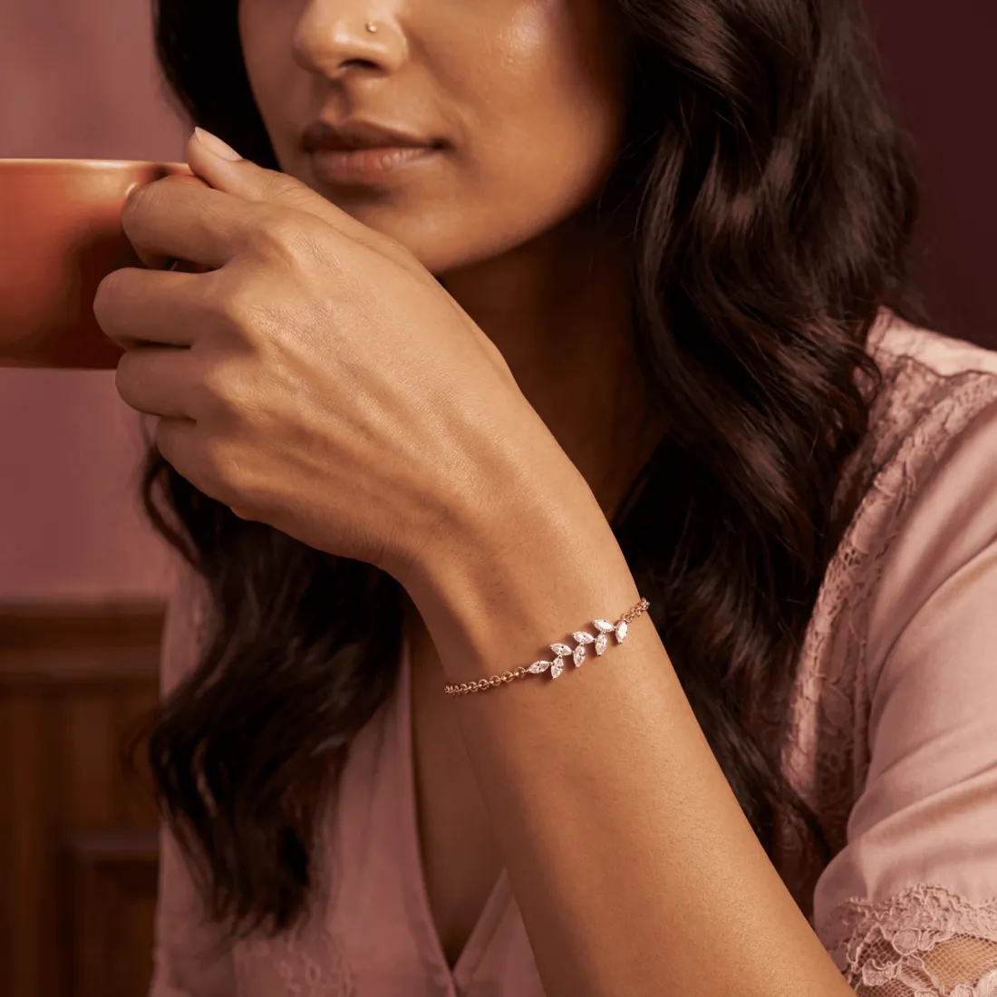 AI-generated bracelet jewellery catalog image — style 4